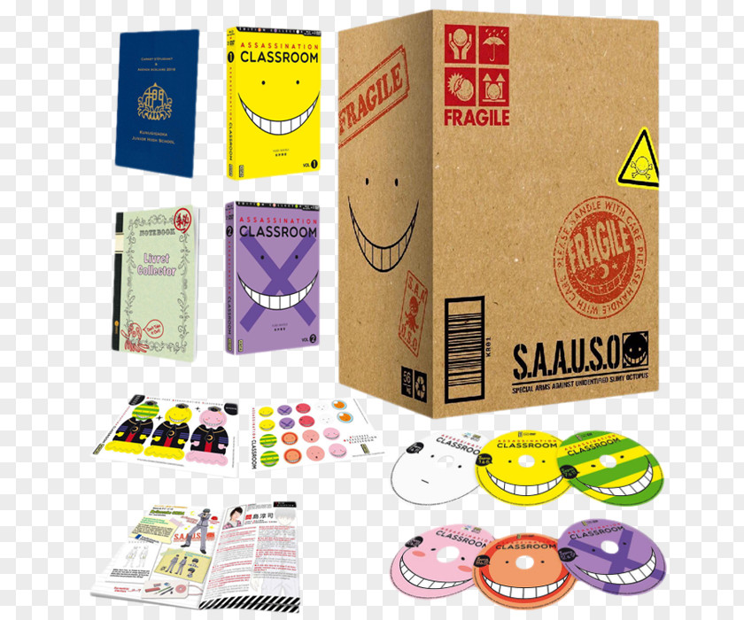 Promotional Title Box Blu-ray Disc Brand Product Design Assassination Classroom PNG