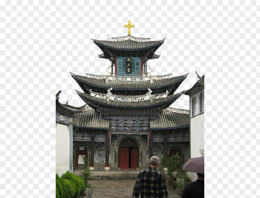 Chinese Wind Catholic Church Dali Town Datong Hongcun Architecture PNG