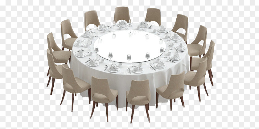 Multiplayer Large Round Table Dinner Chair PNG