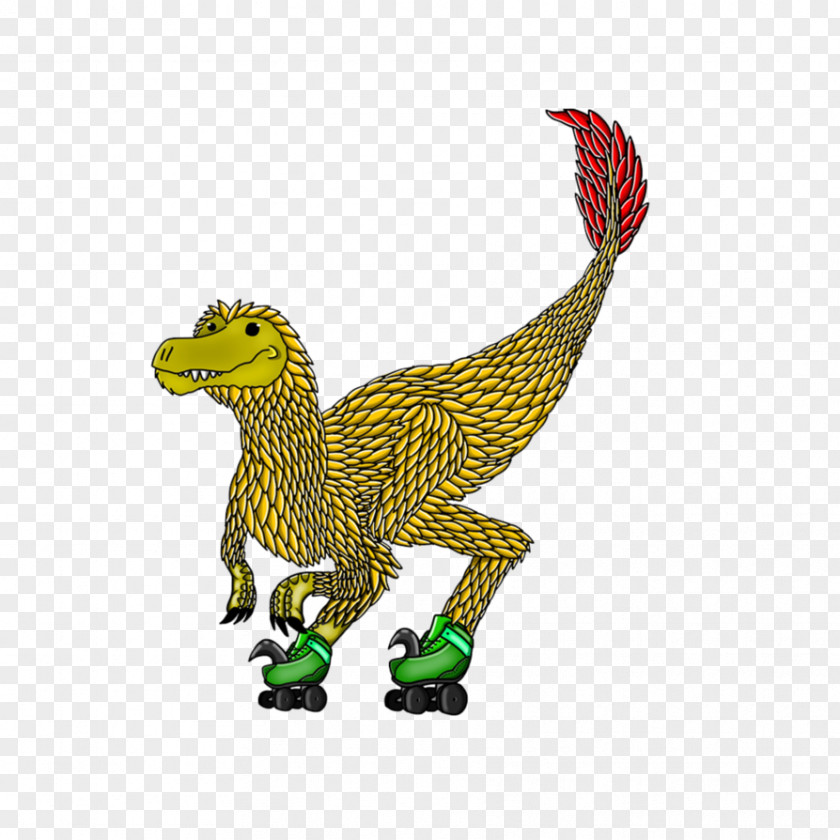 Rollerskates Velociraptor Tyrannosaurus Fauna Terrestrial Animal PNG