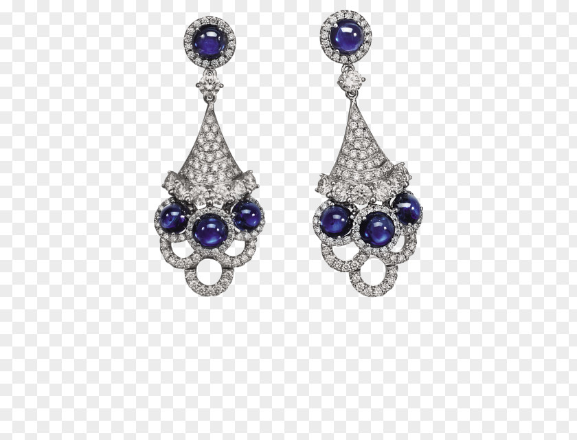 Cobochon Jewelry Earring Jewellery Gemstone Sapphire Diamond PNG
