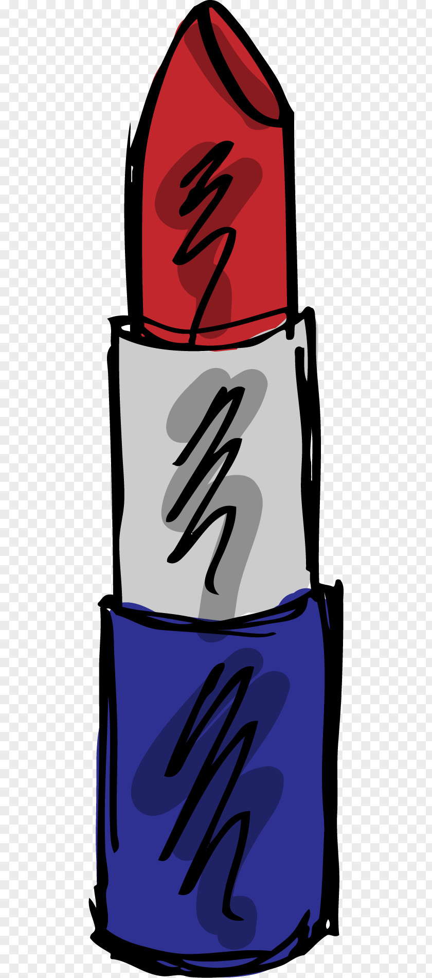 Hand Painted Lipstick Drawing Clip Art PNG