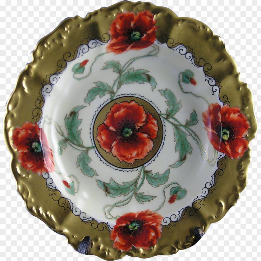 Plate Porcelain Saucer Flower PNG
