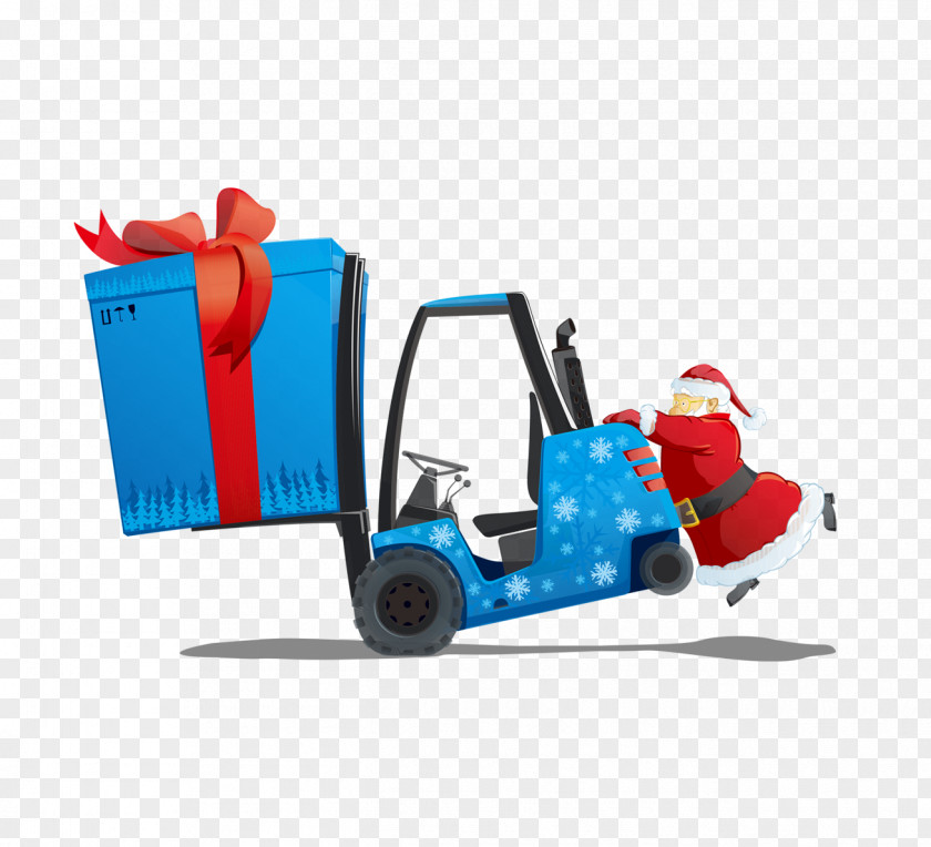 Santa Claus Gift Carts Combination Ded Moroz Illustration PNG
