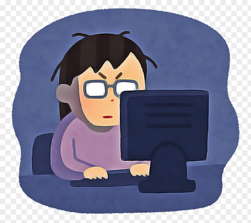 Cartoon Purple Technology Animation Reading PNG