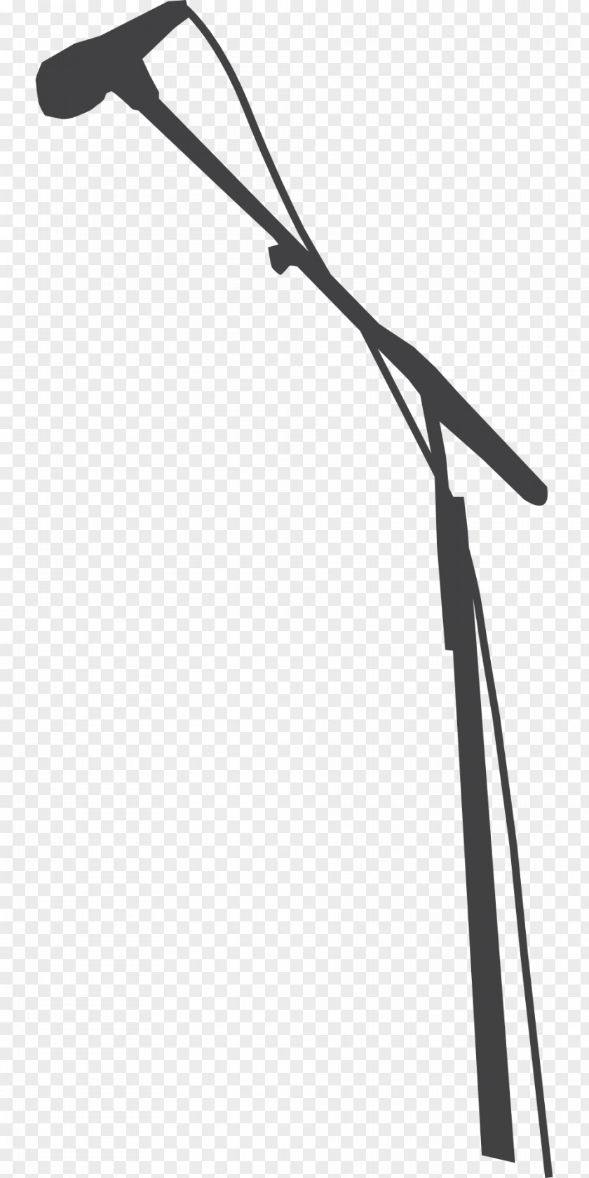 Mike Microphone Stands Silhouette Drawing PNG