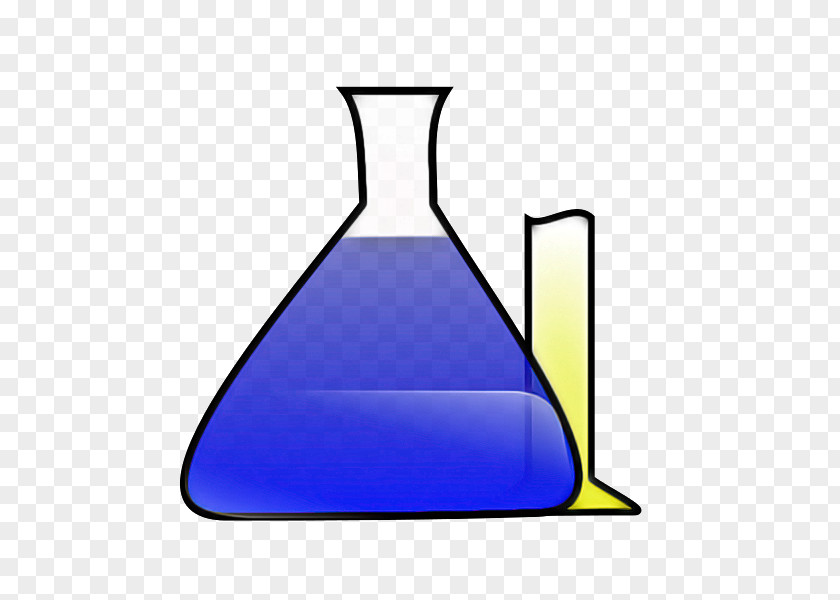 Chemistry Barware Laboratory Flask Cobalt Blue Beaker Equipment PNG