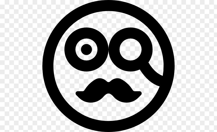 Gentleman Smiley Emoticon Facial Expression Black And White PNG
