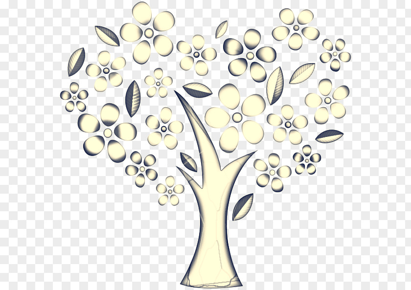 Line Art Tree Plant Flower Clip PNG