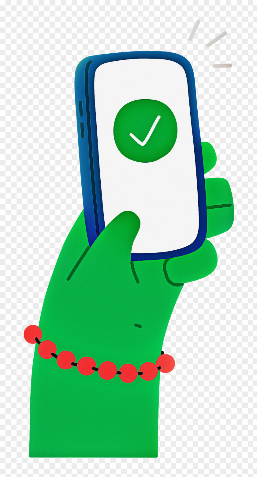 Phone Checkmark Hand PNG