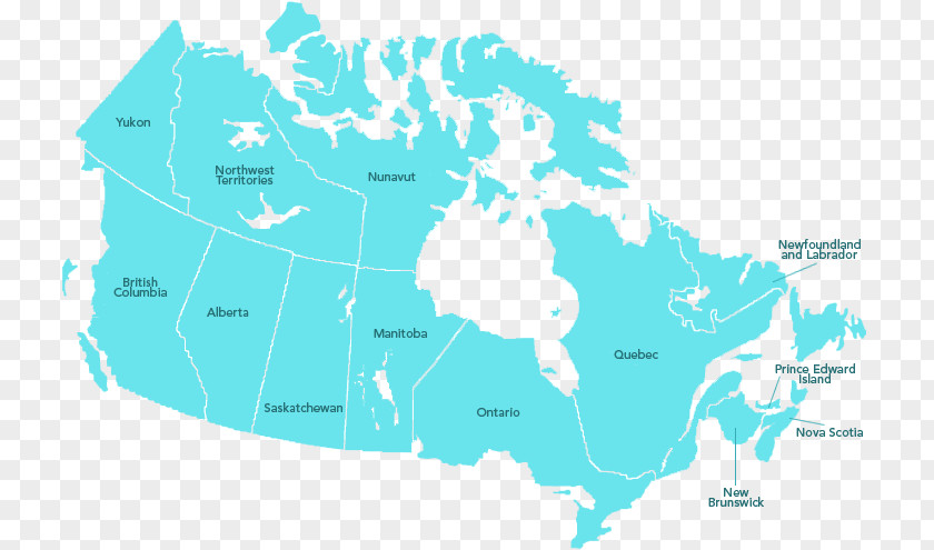 Rivers And Lakes Canada United States Vector Map PNG