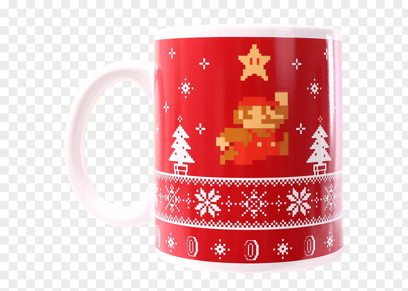 Large Snowman Mugs Mug Mario Bros. Christmas Day Jumper Nintendo PNG