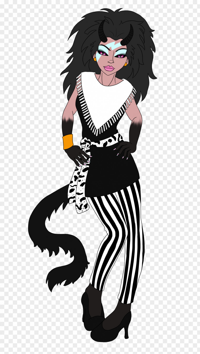 Legendary Creature Black Hair Costume Supernatural PNG
