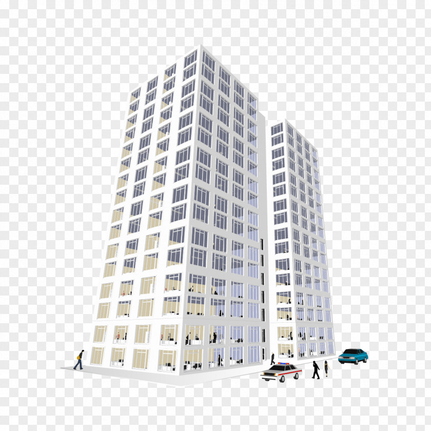 Vector Building Construction Office Biurowiec Clip Art PNG