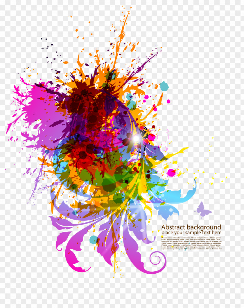 Colorful Splash Material Vector Download PNG