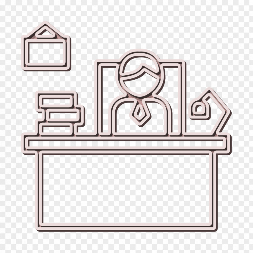 Desk Icon Business Worker PNG