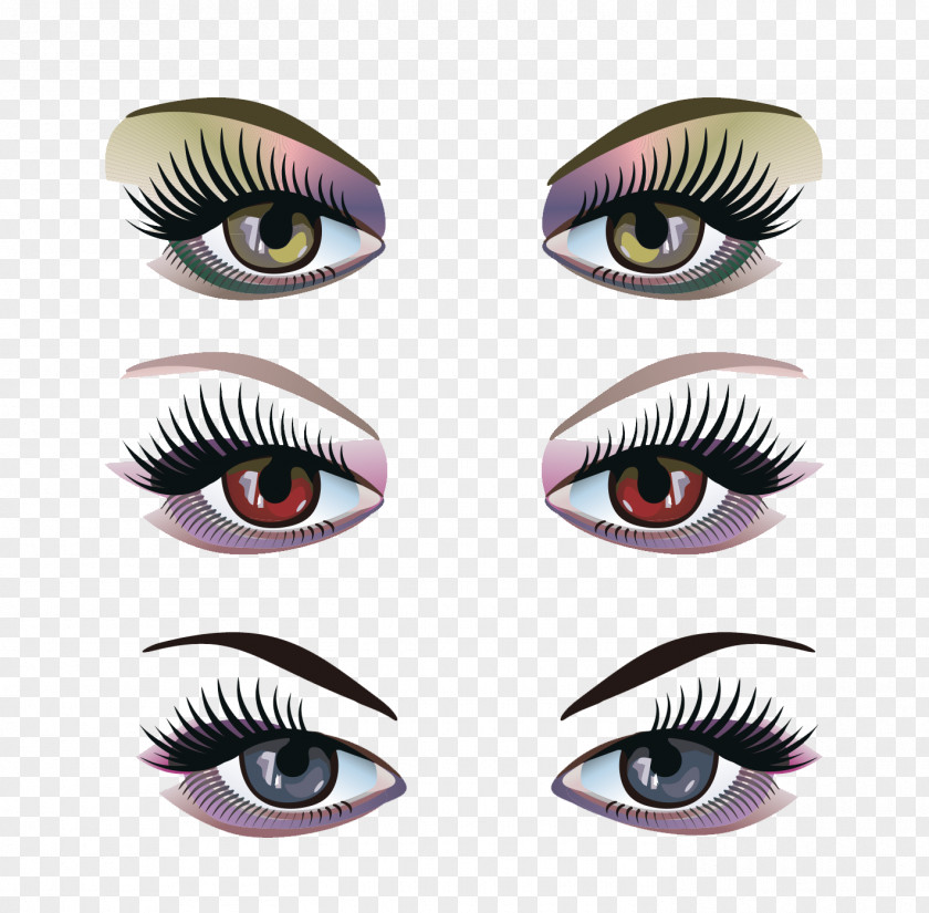 Fashion Makeup Eye Elements Euclidean Vector Clip Art PNG
