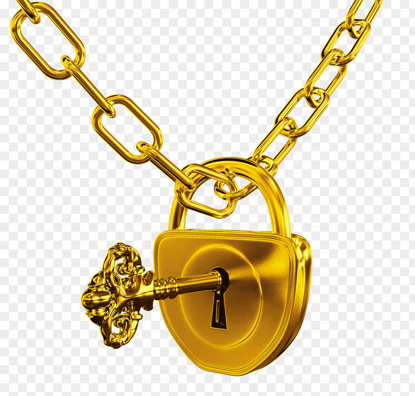 Golden Key Keychain Lock Door PNG