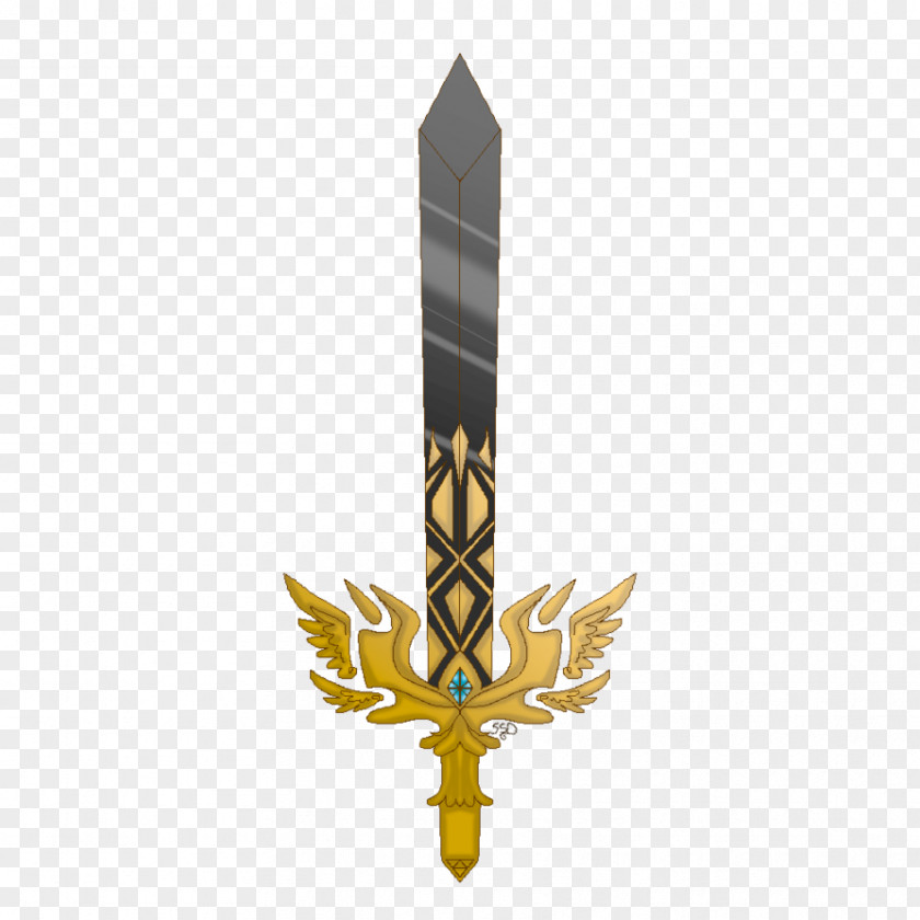 Golden Sky Trident PNG