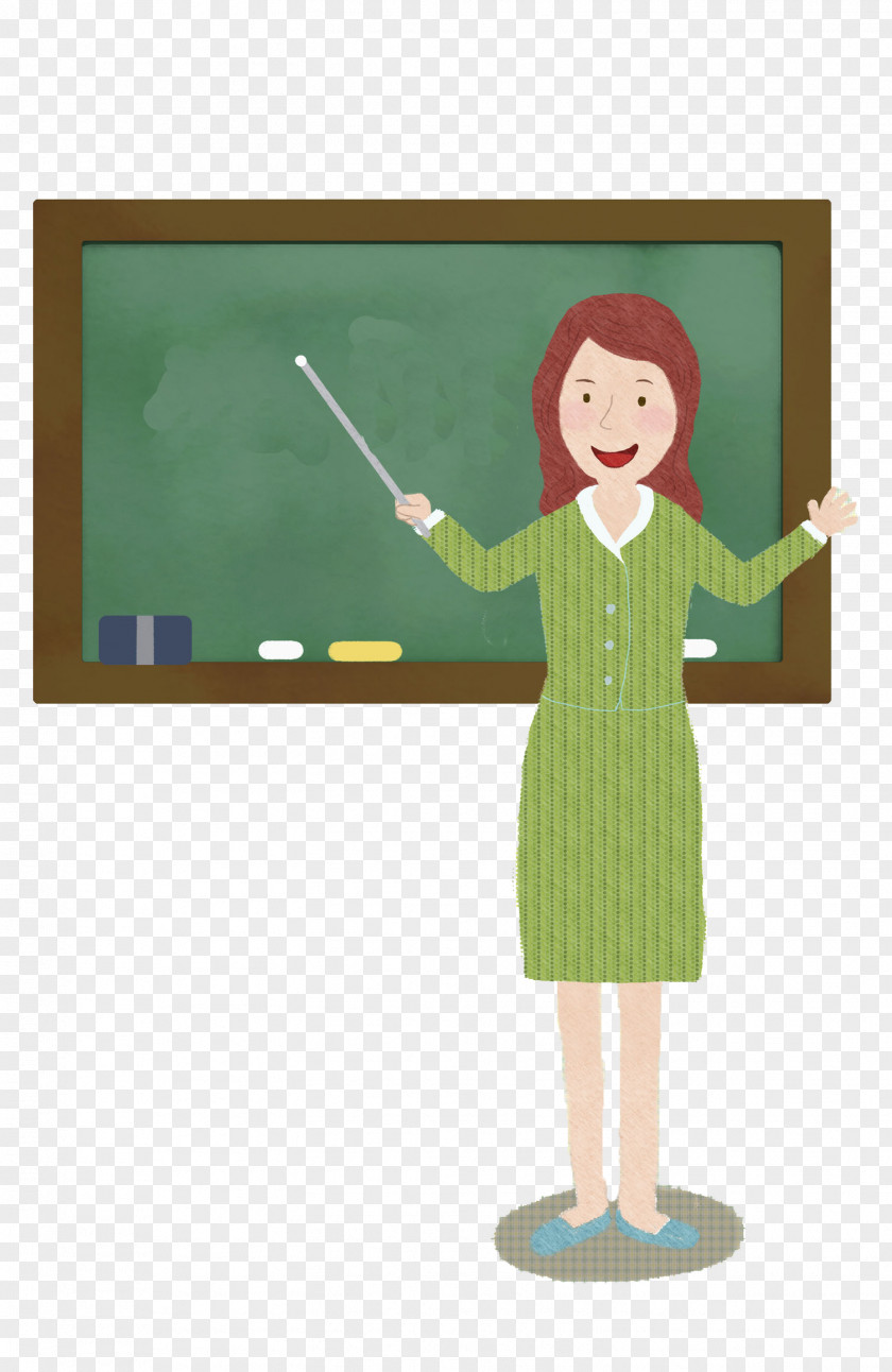 Hand-painted Teacher Blackboard Classroom PNG