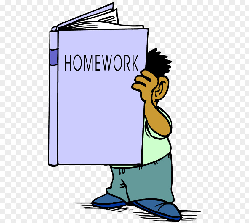 Student Homework Cartoon Clip Art PNG