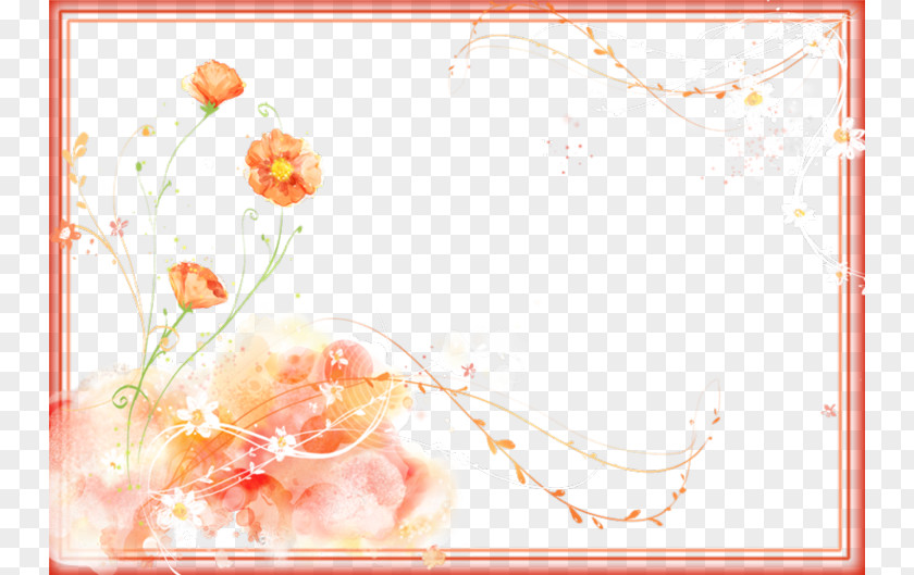 Sweet Pink Flowers Border UXGA IPad 1 HVGA Wallpaper PNG