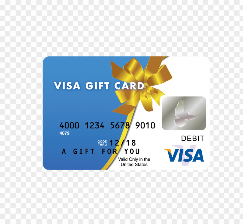 Gift Card Visa Credit Debit PNG