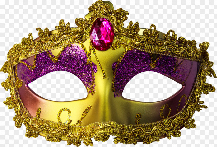 Golden Gem Mask Effect Element Masquerade Ball Photography PNG