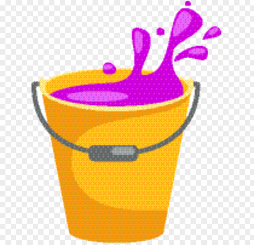 Plastic Bucket Yellow Background PNG