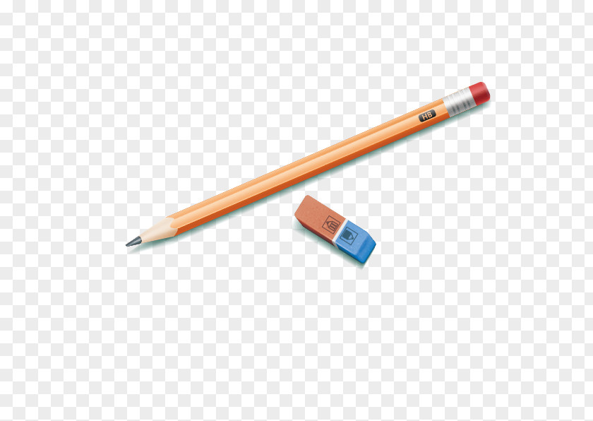Vector Pencil And Eraser Natural Rubber PNG