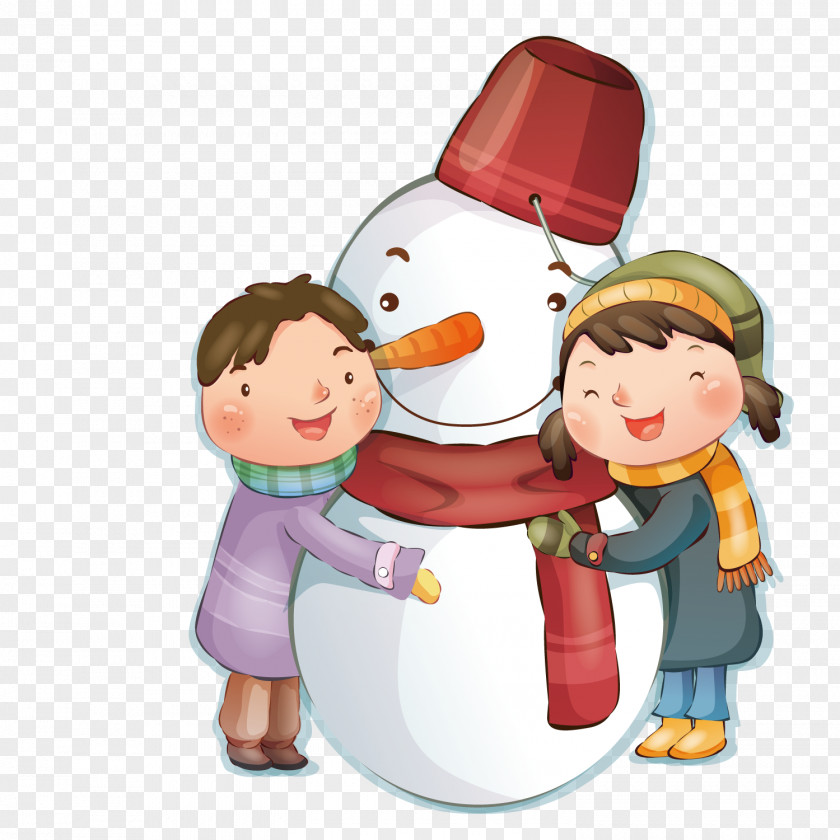A Couple Holding Snowman Cartoon Photography Desktop Wallpaper Winter PNG