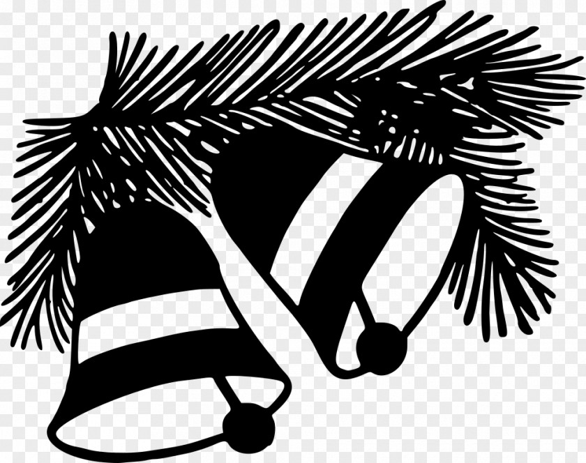 Bell Black And White Christmas Jingle Clip Art PNG