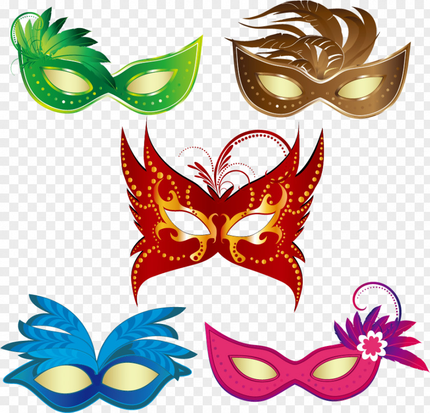Cartoon Dance And Carnival Masks Mask Masquerade Ball Clip Art PNG