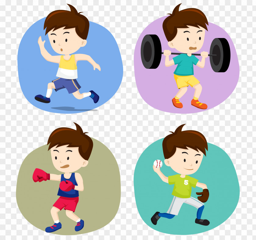 Cute Cartoon Villain Olympic Movement Games Sport Illustration PNG