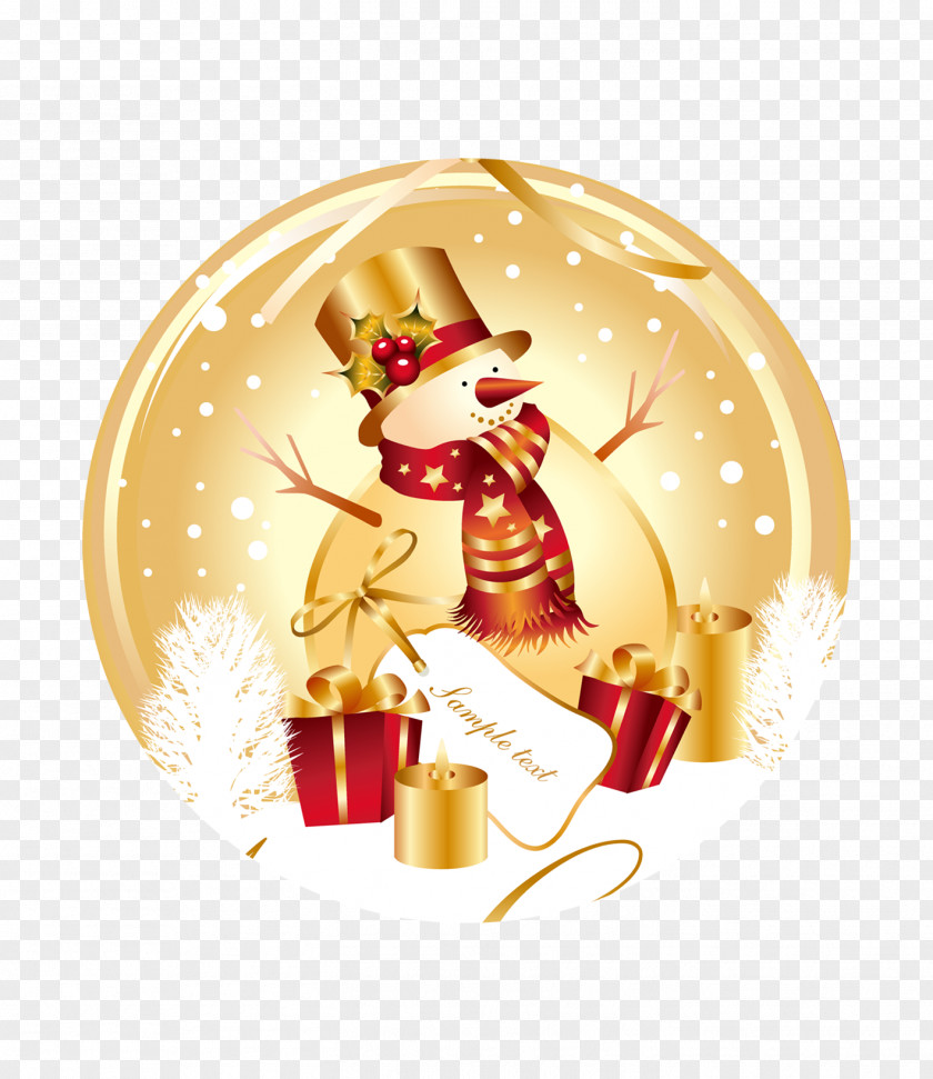 Snowman Santa Claus Christmas Card PNG