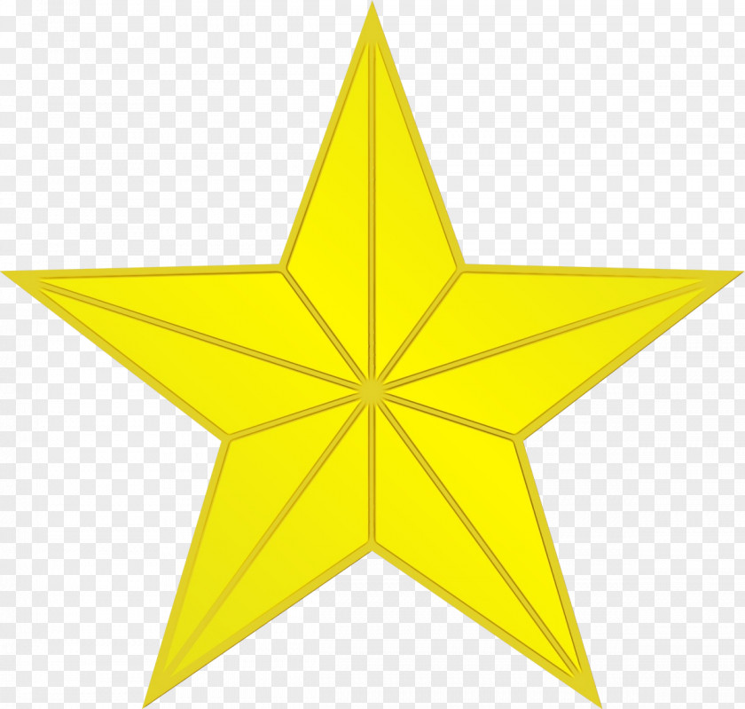 Yellow Star Triangle Astronomical Object PNG