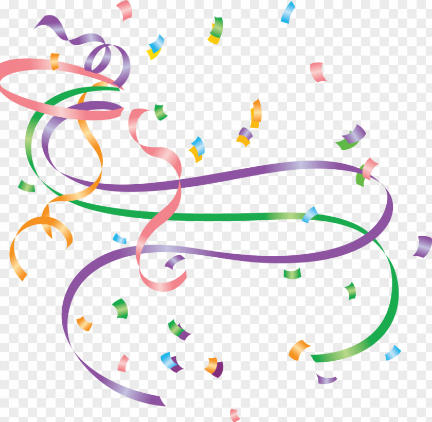 Confetti Serpentine Streamer New Year Clip Art PNG