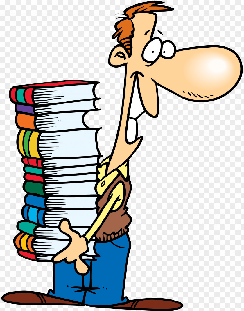Study Hard Book Library Clip Art PNG