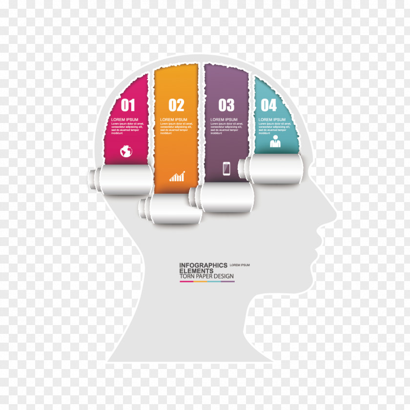 Vector Infographic Ppt Creative Head Brain Chart PNG