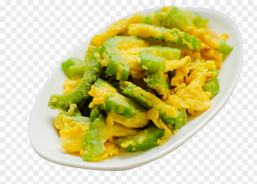 Bitter Gourd Scrambled Eggs Pull Material Free Melon Bitterness Food Vegetable PNG