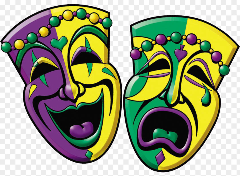 Mardi Gras Comedy Mask Harlequin Tragedy PNG
