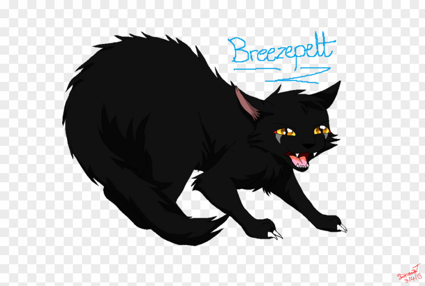 Stay Up Late To Work Black Cat Warriors Into The Wild Breezepelt PNG