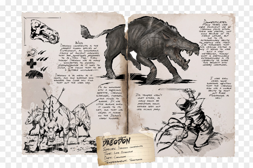 Dinosaur ARK: Survival Evolved Daeodon Mammal Pegomastax PNG