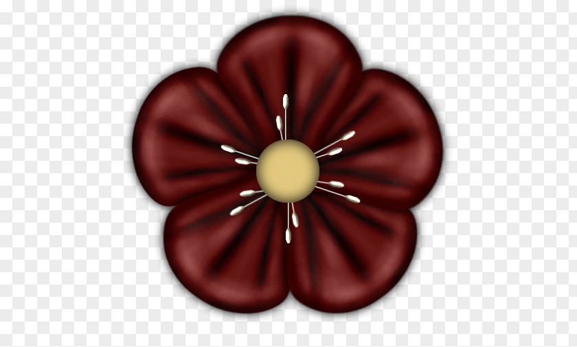 Five Peach Petal Red PNG