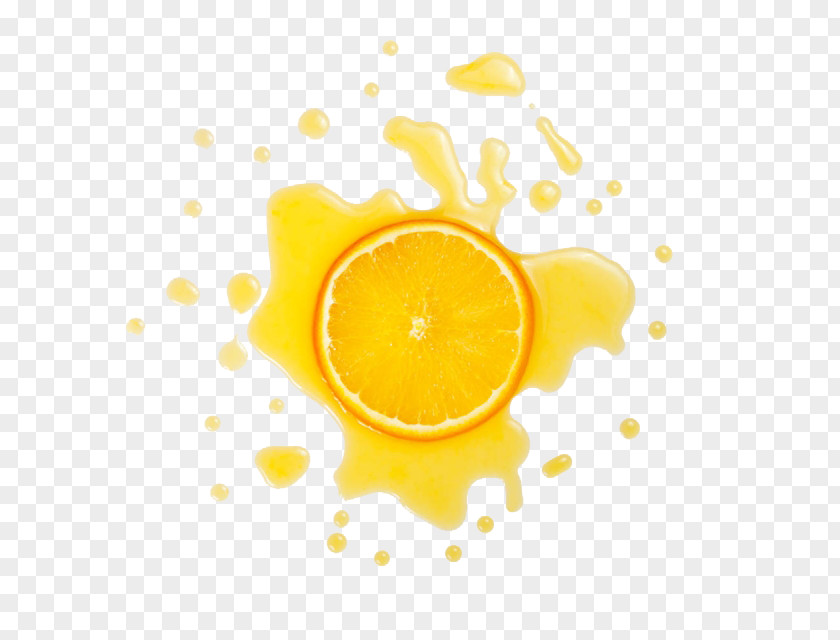 Lovely Splash Of Orange Juice Lemon PNG
