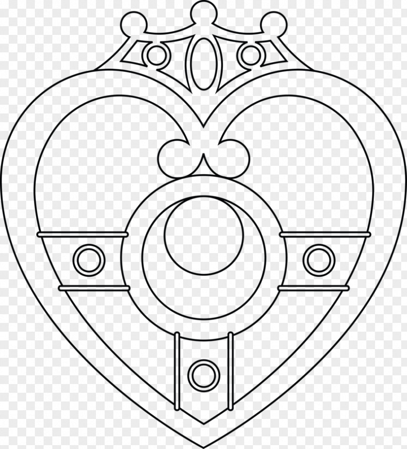 Sailor Moon Heart Locket Chibiusa Line Art PNG