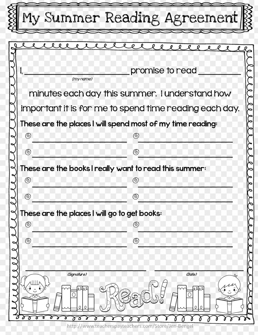 Book Reading Third Grade Education Worksheet PNG