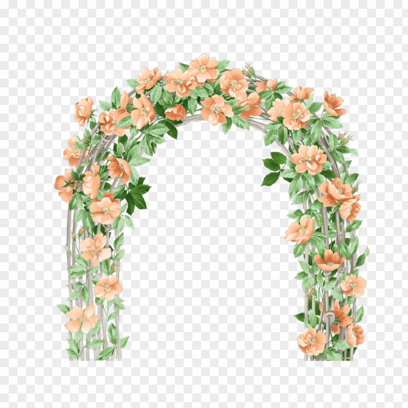 Flower Arch Door Wedding Clip Art PNG