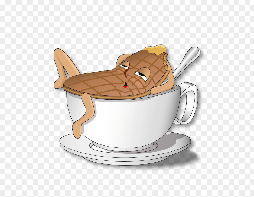 Cup Coffee Stroopwafel Food PNG