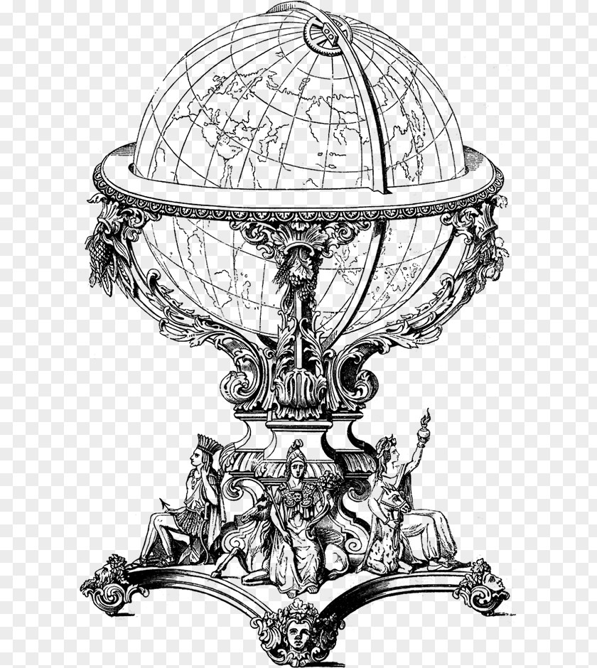 Globe Earth Vintage Clothing Clip Art PNG